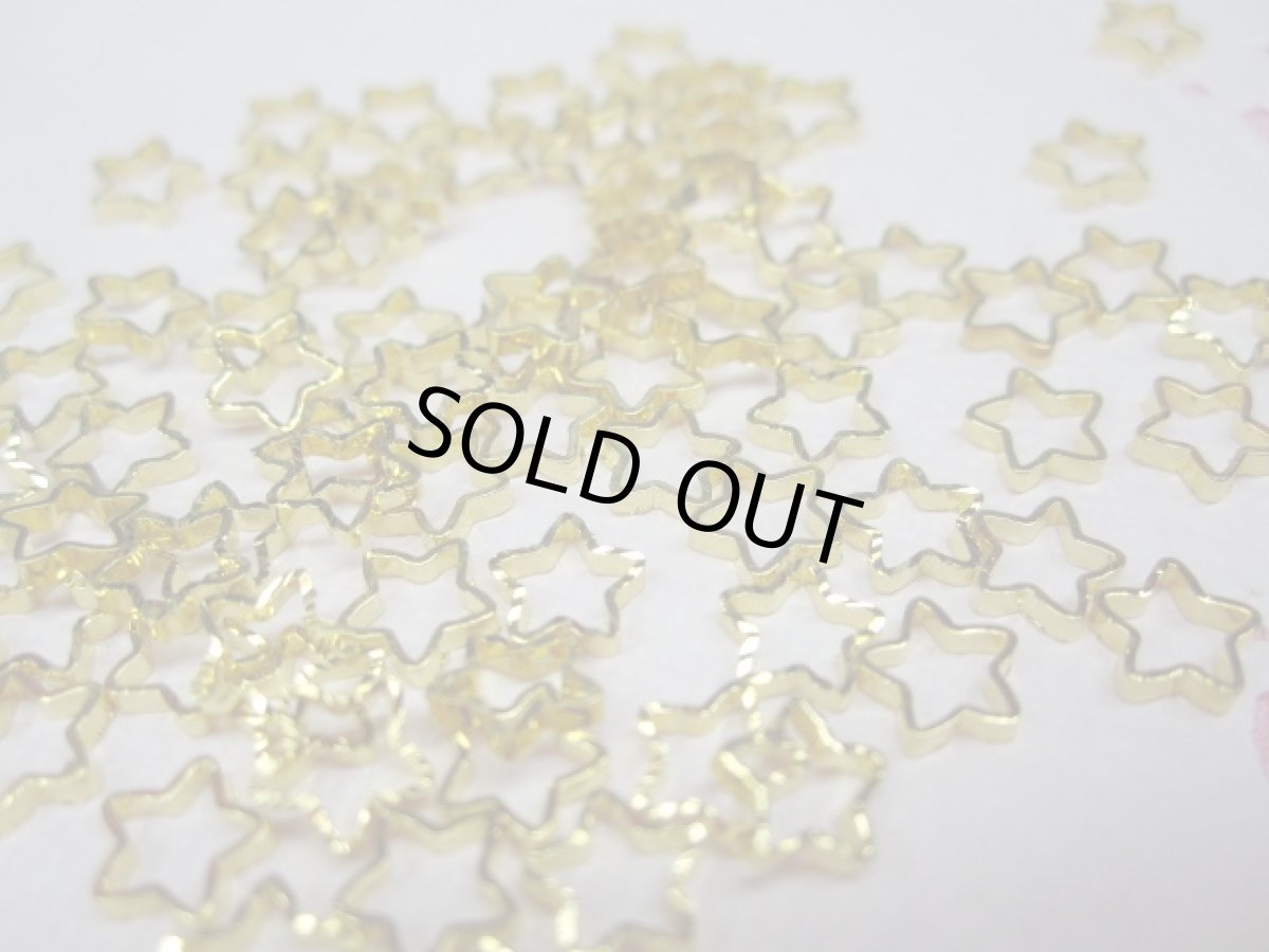 画像2: ネイルメタル5mm星 (2)